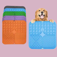 Tapis de léche en silicone pour chien et chat . Assiette anti glouton .
