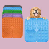 Tapis de léche en silicone pour chien et chat . Assiette anti glouton .