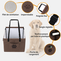 Panier de siège pour voiture pour chien ou chat